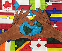 2nd Place Pease poster by Charlotte Frew of  Cartwright Central Public School.  Sponsored by the Blackstock Cartwright Lions Club